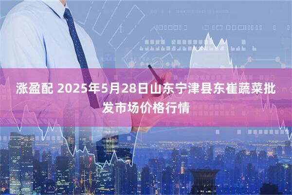 涨盈配 2025年5月28日山东宁津县东崔蔬菜批发市场价格行情