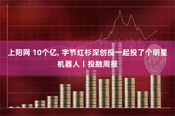 上阳网 10个亿, 字节红杉深创投一起投了个明星机器人丨投融周报